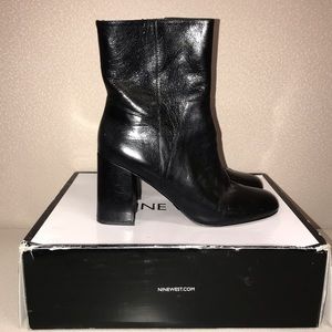 Nine West “Dollface” Black Leather Boots